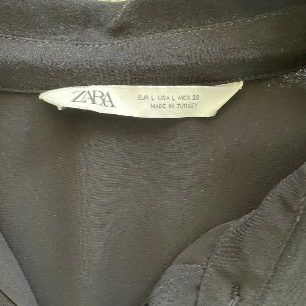 Zara Black Button Down Dress - Picture 2 of 4